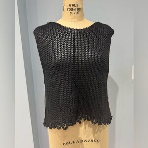 ZARA FOIL KNIT VEST Size L